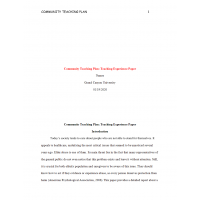 NRS 427VN Topic 5 Assignment 3, Community Teaching Plan Teaching Experience Paper (Elder Abuse)