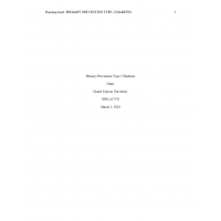 NRS 427VN Topic 5 Assignment, Community Teaching Plan - Primary Prevention Type 2 Diabetes