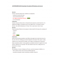 AGNP Board Exam Question and Answers - Dermatology Prescription AGNP Board Exam Question and Answers - Dermatology Prescription