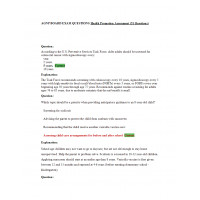 AGNP Board Exam Question and Answers - Health Promotion Assessment AGNP Board Exam Question and Answers - Health Promotion Assessment