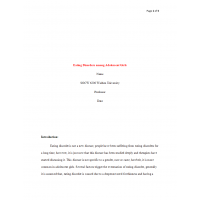 SOCW 6200 Week 5 Assignment, Eating Disorders