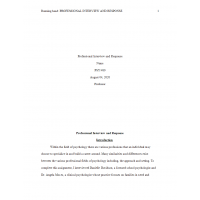PSY 480 Week 4 Individual Assignment, Professional Interview and Response PSY 480 Week 4 Individual Assignment, Professional Interview and Response