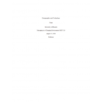 MGT 526 Week 5 Assignment, Demographics and Technology MGT 526 Week 5 Assignment, Demographics and Technology