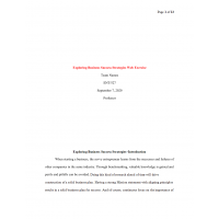 ENT 527 Week 2 Assignment, Exploring Business Success Strategies ENT 527 Week 2 Assignment, Exploring Business Success Strategies