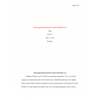 ENT 527 Week 4 Financing Entrepreneurial Ventures DayOne Case ENT 527 Week 4 Financing Entrepreneurial Ventures DayOne Case