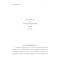 PSY 665 Week 3 Assignment, Equal Employment Laws: 2021 PSY 665 Week 3 Assignment, Equal Employment Laws: 2021