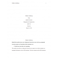 MGT 330 Week 3 Journal 2 MGT 330 Week 3 Journal 2