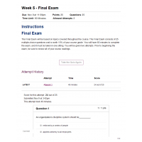 MGT 330 Week 5 Final Exam 1