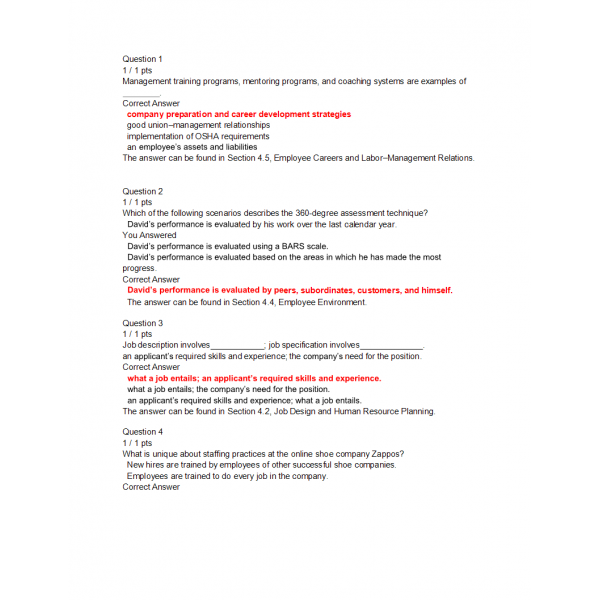 MGT 330 Week 5 Final Exam 2