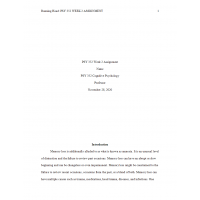 PSY 352 Week 2 Assignment, Understanding Memory Loss PSY 352 Week 2 Assignment, Understanding Memory Loss