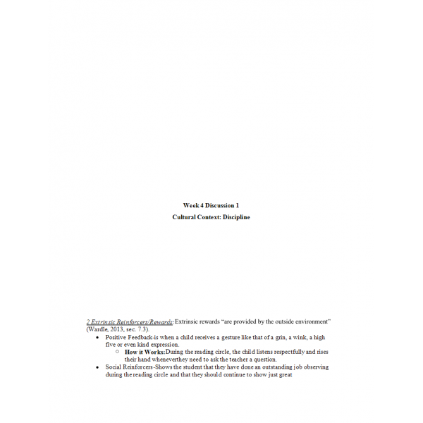 ECE 313 Week 4 Discussion 1, Cultural Context - Discipline
