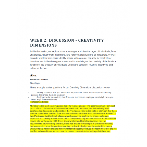 NETW 583 Week 2 Discussion 1 and 2