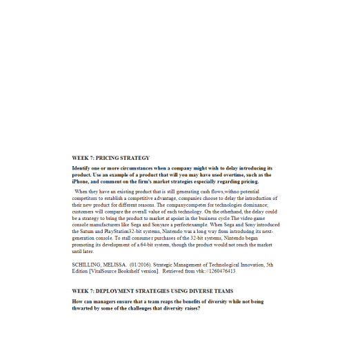 NETW 583 Week 7 Discussion 1 and 2