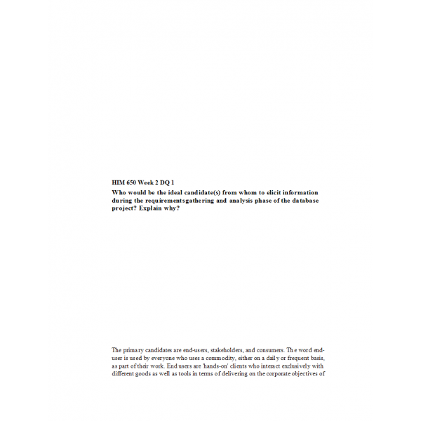 HIM 650 Topic 2 DQ 1 HIM 650 Topic 2 DQ 1