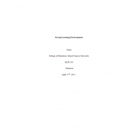 ELM 510 Topic 2 Assignment 1, Group Learning Environments ELM 510 Topic 2 Assignment 1, Group Learning Environments