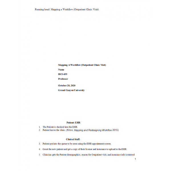 HCI 655 Week 6 Assignment 2 (Mapping a Workflow)