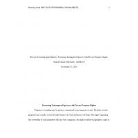 ADM 614 Topic 1 Assignment, Private Ownership and Markets ADM 614 Topic 1 Assignment, Private Ownership and Markets