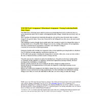 NUR 508 Week 2 Benchmark Assignment 2, Nursing Leadership Health Policy Paper