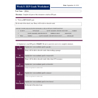 ESE 601 Week 5 IEP Goals Worksheet ESE 601 Week 5 IEP Goals Worksheet