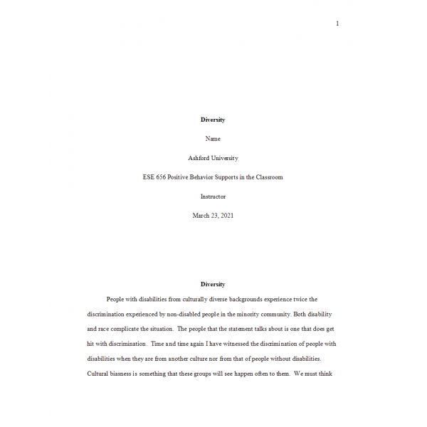 ESE 656 Week 2 Journal, Diversity 1