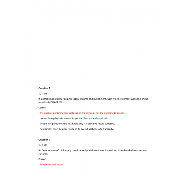 CRJ 312 Week 1 Quiz with Answers