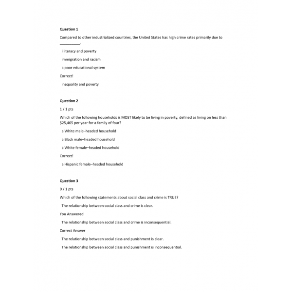 CRJ 312 Week 2 Quiz with Answers