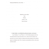 HSA 405 Week 3 Assignment 1, Health Policy and Law Basics HSA 405 Week 3 Assignment 1, Health Policy and Law Basics