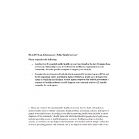 HSA 405 Week 4 Discussion 1, Public Health Services HSA 405 Week 4 Discussion 1, Public Health Services