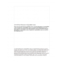 ACC 281 Week 5 Discussion 1, Responsibility Centers ACC 281 Week 5 Discussion 1, Responsibility Centers