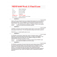NRNP 6640 Final Exam 2 (74 out of 75)
