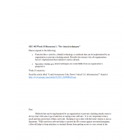 SEC 405 Week 10 Discussion 1 SEC 405 Week 10 Discussion 1