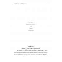 ADM 626 Week 3 Chapter 8 Case Analysis, New York City and Orange County Financial Crises