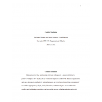 PSY 575 Topic 6 Assignment, Conflict Mediation PSY 575 Topic 6 Assignment, Conflict Mediation