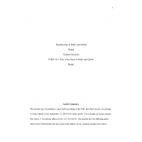 NURS 4115 Week 2 Assignment, Epidemiology in Public and Global Health