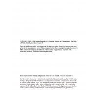 NURS 4115 Week 3 Discussion Question, Preventing Disease in Communities The Role of Public Health, the Silent Sentinel