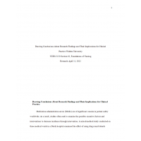 NURS 3150 Week 6 Assignment, Drawing Conclusions About Research Findings and Their Implications of Research Practice