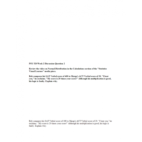PSY 520 Topic 2 DQ 2: 2022 PSY 520 Topic 2 DQ 2: 2022
