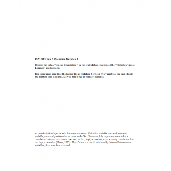 PSY 520 Topic 3 DQ 1: 2022