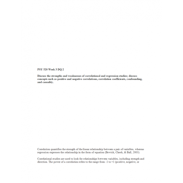 PSY 520 Topic 3 DQ 2: 2022