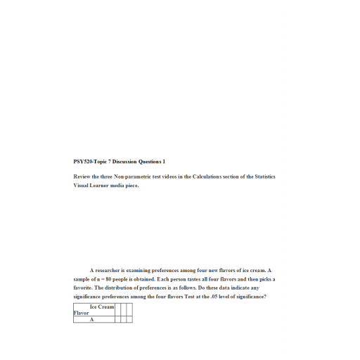 PSY 520 Topic 7 DQ 1 (Ver 2): 2022