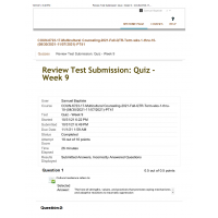COUN- 6723-17 Week 9 Quiz COUN- 6723-17 Week 9 Quiz