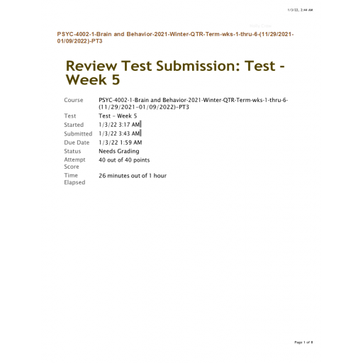 PSYC-4002 Week 5 Test Brain and Behavior (Winter 2021)