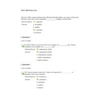 PSYC 2009 Week 4 Test with Answers PSYC 2009 Week 4 Test with Answers