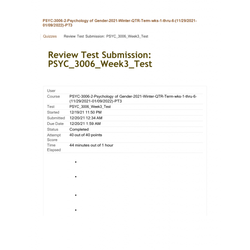 PSYC 3006 Week 3 Test (Winter 2021)