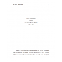 ADM 634 Week 1 Assignment, Policy Statement (Welfare Reforms) ADM 634 Week 1 Assignment, Policy Statement (Welfare Reforms)