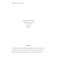 ADM 634 Week 7 Benchmark Assignment, Public Policy Welfare Reform of 1996 ADM 634 Week 7 Benchmark Assignment, Public Policy Welfare Reform of 1996