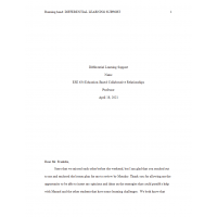 ESE 634 Week 1 Assignment, Differential Learning Support ESE 634 Week 1 Assignment, Differential Learning Support