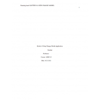 LDR 535 Week 5 Kotters 8- Step Model Application