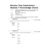 NURS 6501C-NURS 6501N Module 7 Knowledge Check (Summer 2021)