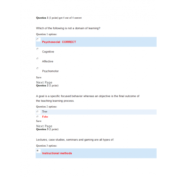 NSG 3012 Week 3 Quiz 1 - Concept Teaching NSG 3012 Week 3 Quiz 1 - Concept Teaching